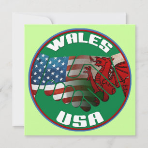 Convites de festas de aperto de mão Wales USA