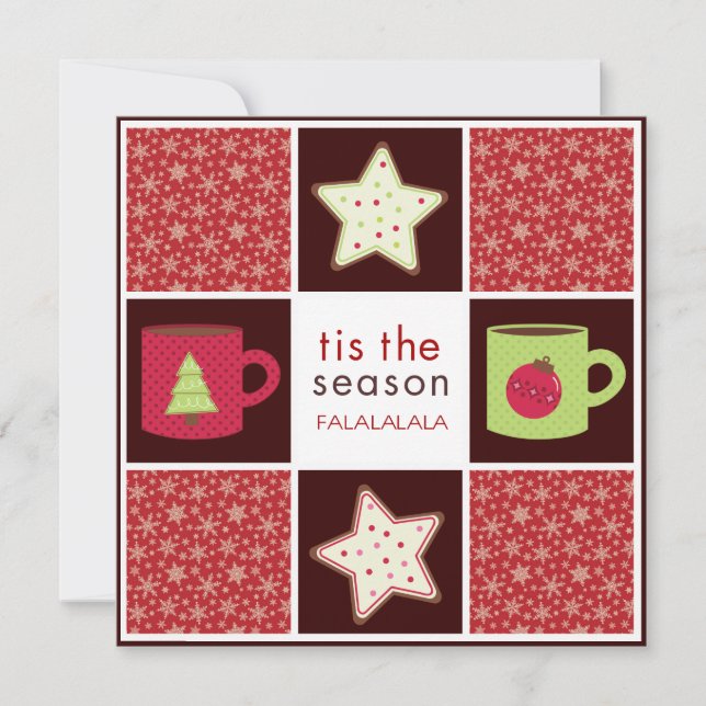 Convites de festas de Bolachas de Natal (Frente)