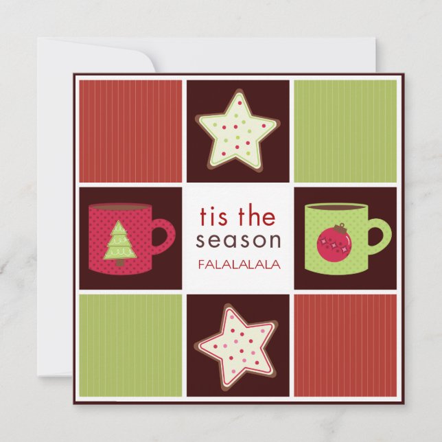 Convites de festas de Bolachas de Natal (Frente)