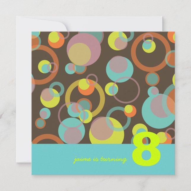 convites de festas de bolhas de ar (Frente)