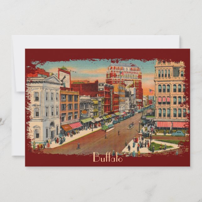 Convites de festas de Buffalo da Rua Principal da  (Frente)