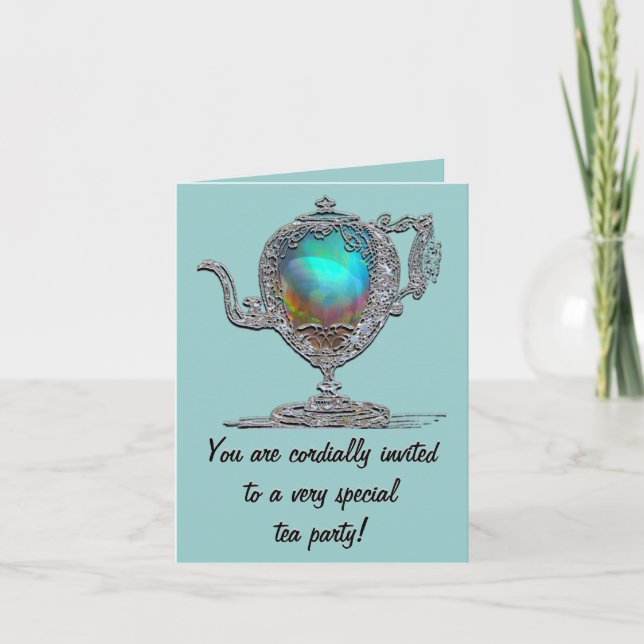 Convites de festas de bule vitorianos (Frente)