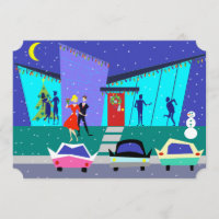 Convites de festas de cartoon sobre férias