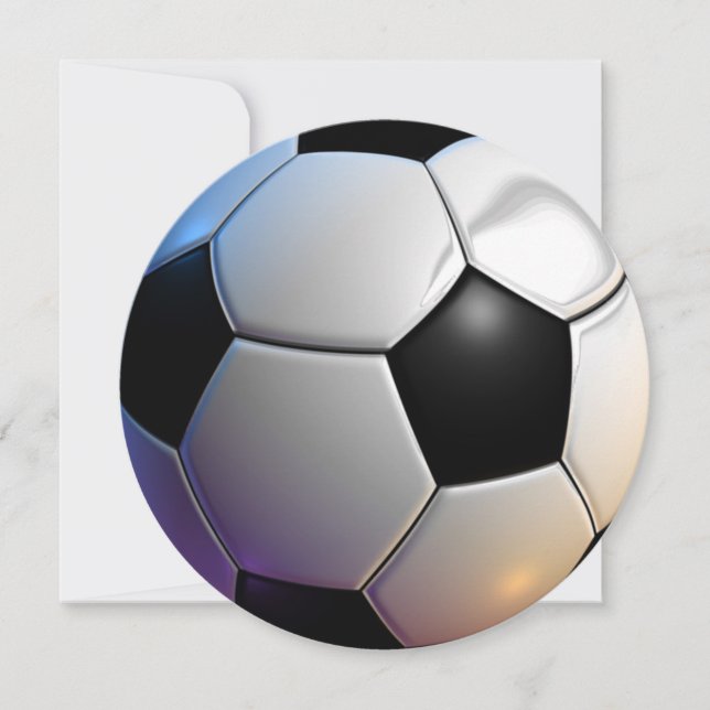 Convites de festas de círculo com tema bola de fut (Frente)