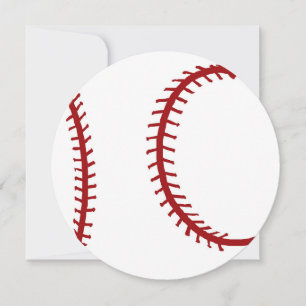 Convites de festas de círculo de tema de beisebol