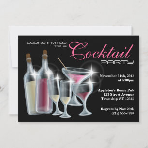 Convites de festas de Cocktail clássicos
