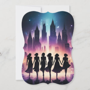 Convites de festas de dança elegantes