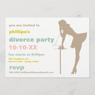 Convites de festas de divórcio retrô