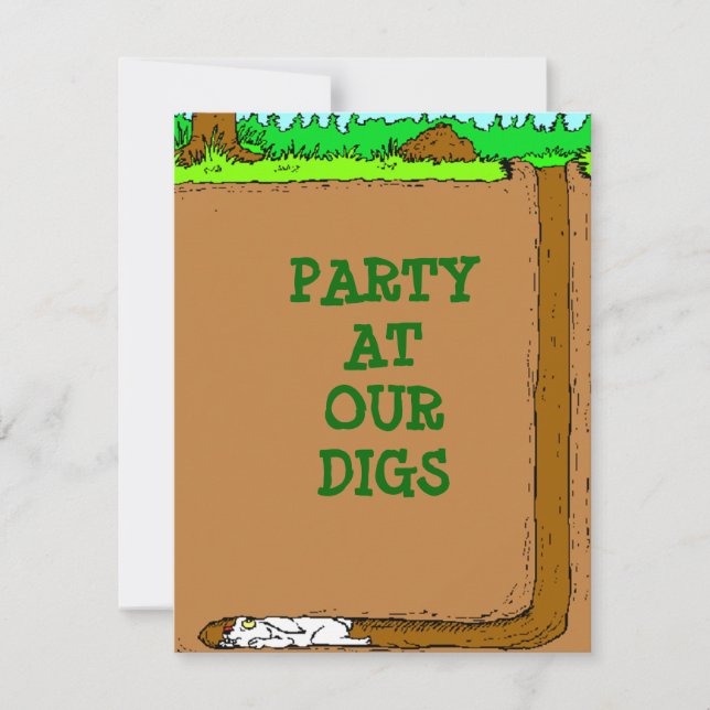 CONVITES DE FESTAS DE ESCAVADOR DE COELHO (Frente)