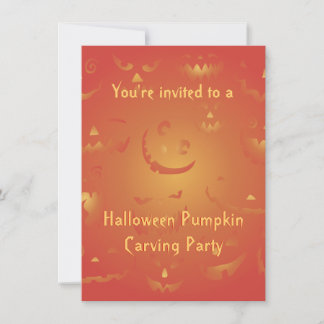 Convites de festas de escultura de abóbora de abób