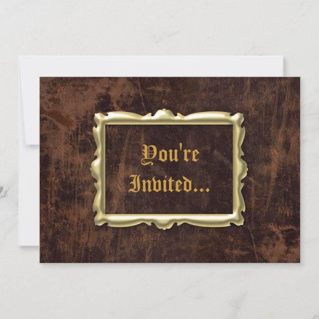 Convites de festas de Estilo Antiquado Vintage (Frente)