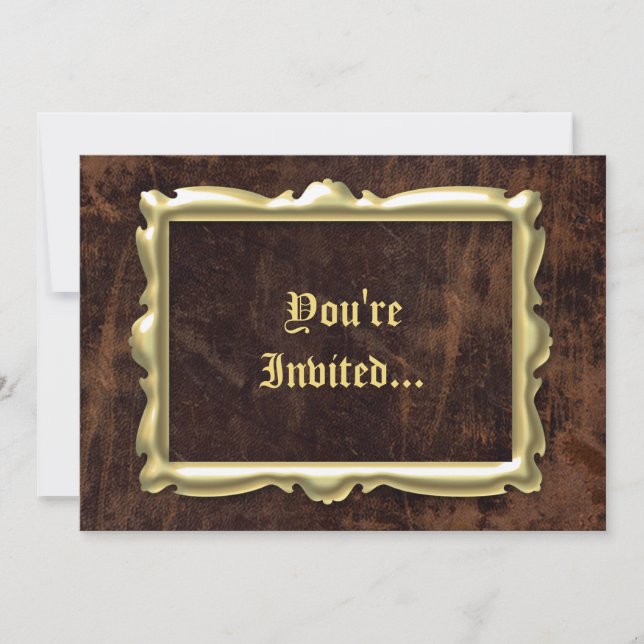 Convites de festas de Estilo de Quadro Antiquado V (Frente)