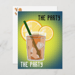 Convites de festas de estilo em banda desenhada