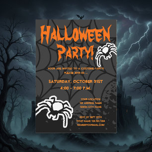 convites de festas de fantasia de Halloween com te
