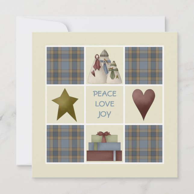 Convites de Festas de Feriado de Estilo de País (Frente)