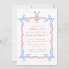 Convites de festas de Fita Azul Coquette Coquette 