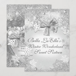 Convites de festas de flocos de neve da Wonderland