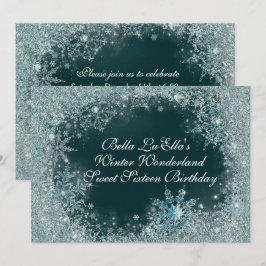 Convites de festas de flocos de neve da Wonderland