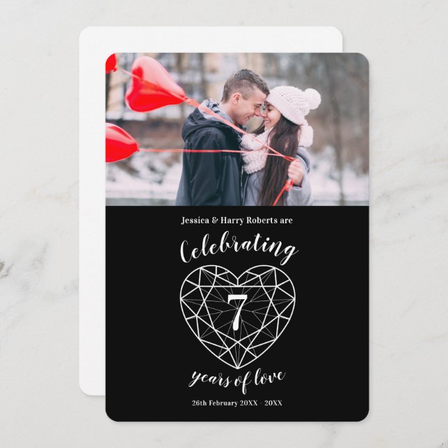 Convites de festas de fotos do Aniversário do Onyx (Frente/Verso)