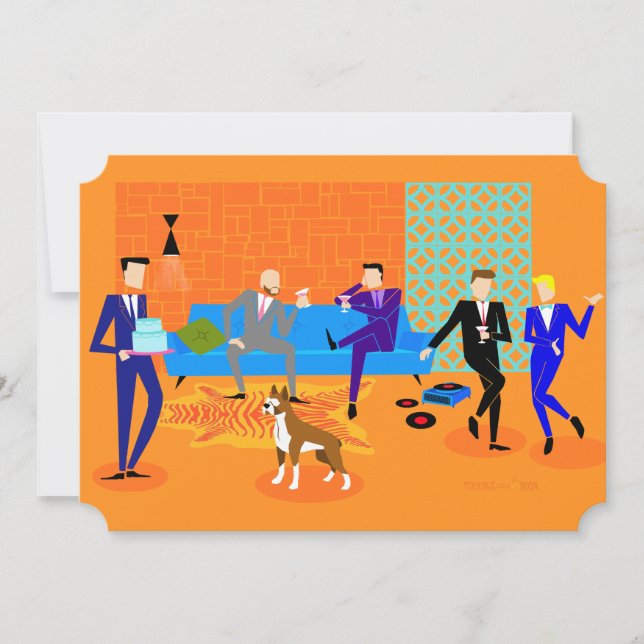 Convites de festas de Gay retrorreflectores (com c (Frente)