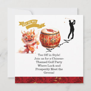 Convites de festas de Golfe de Teto Chinês