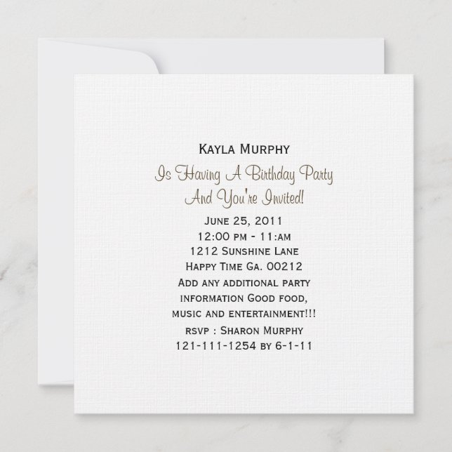 Convites de festas de impressão leopardo (Frente)