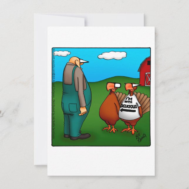 Convites de festas de Janto humor de ação de graça (Frente)