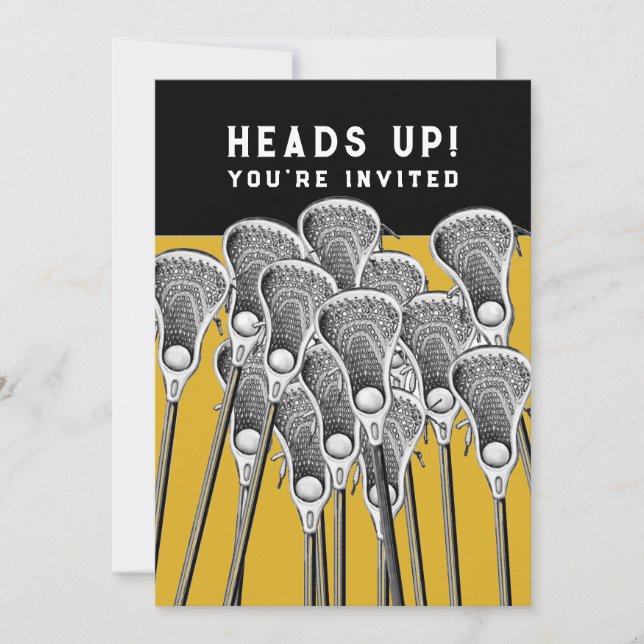 Convites de festas de Lacrosse (Frente)