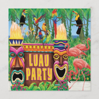 Convites de festas de Luau