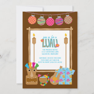 Convites de festas de Luau Havaianos
