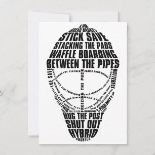 Convites de festas de máscara de Hóquei Goalie