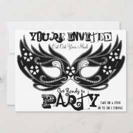 convites de festas de Mascarada "Máscara de Corte"