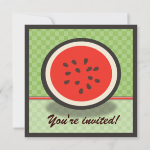 Convites de festas de melancia frescos