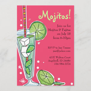 Convites de festas de Mojito