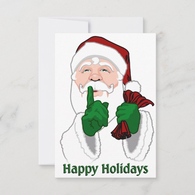 Convites de festas de Natal Cartões de Papais noei (Frente)