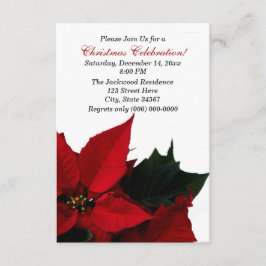 Convites de festas de Natal de Poinsettia
