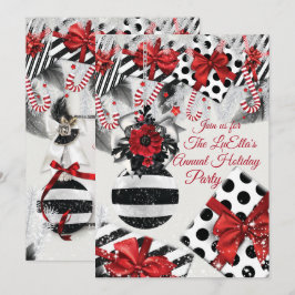 Convites de festas de Natal Elegante Glam Holiday