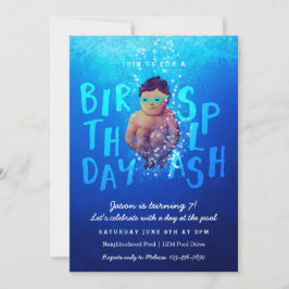 convites de festas de Piscina 'Birthday Splash'