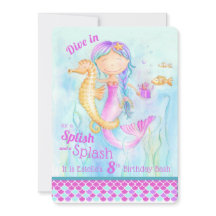 Convites de festas de piscina de aniversário da Se