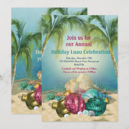 Convites de festas de praia Holiday Luau