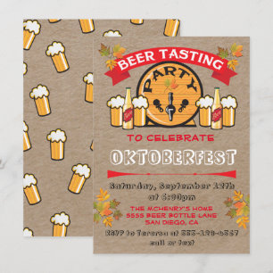 Convites de festas de Provando de cerveja Oktoberf