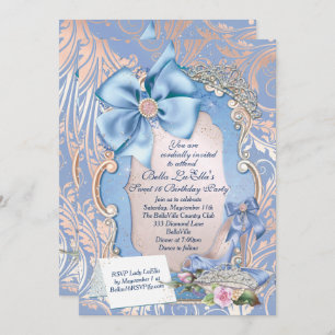 Convites de festas de Quinceanera do doce 16