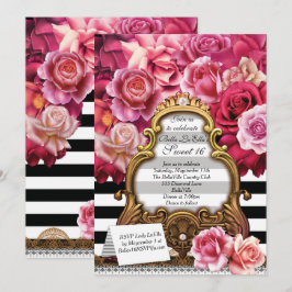 Convites de festas de Quinceanera do doce 16