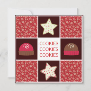Convites de festas de troca de cookies de Natal