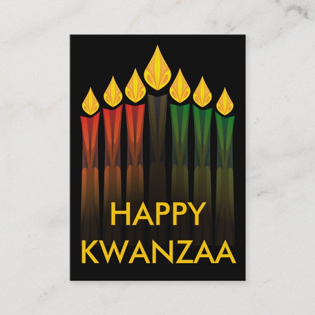 convites de festas de velas kwanzaa (Frente)