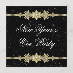 Convites de festas de Véspera de ano novo Elegant