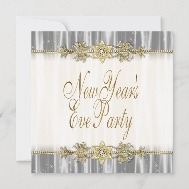 Convites de festas de Véspera de ano novo Elegante (Frente)