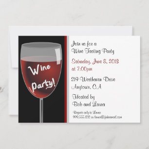 Convites de festas de vinho personalizados