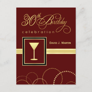 Convites de festas do aniversário de 30 anos -