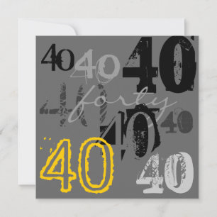 Convites de festas do aniversário de 40 anos